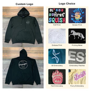 Personalizado Puff Impresión de peso pesado 100 poliéster francés Terry Regular Fit Pullover hombres gimnasio entrenamiento Sudadera con capucha cordón - Product Image 2