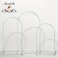 Kit de Décoration Complet Tout-en-un 3 Pièces pour Arche de Fond, avec Housse à Motif et Couleur Personnalisables, Support Métallique, Réutilisable, pour Mariages et Fêtes