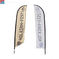 Drapeaux de course de 1 mile sans plumes personnalisés, drapeaux de plage, bannières pour enseignes publicitaires commerciales