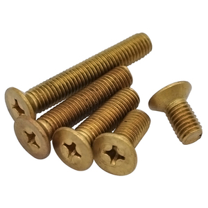 H59 H62 Vàng Brass Đồng Đồng Chữ Thậ<span class=keywords><strong>p</strong></span> Lõm Phẳng & Csk Hex Ổ Cắm Chìm Đầu Máy Vít Với Nut Din7991 Din965 - Product Image 1