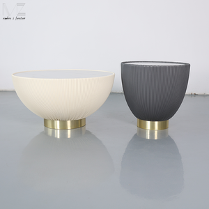 New Design Living Room Furniture <strong>Coffee</strong> Shop Fashion Sintered Stone Modern <strong>Round</strong> <strong>Coffee</strong> <strong>Table</strong> With Stainless Steel Base - Product Image 5