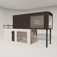 Maisons conteneurs de luxe de haute qualité à double étage, étanches et durables, pour usage mobile (bureau, toilettes, garage, salle de billard, petit bar)