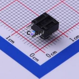 TC-1102DE-C-E Tactile Switch Bent Lead Through Hole-3P,6x6mm Switch Single Pole Single Throw Round Button 2.6N Right Angle - Product Image 2