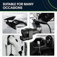 Adaptateur de chargeur de voiture commercial NACS vers CCS2 200A DC 80A AC, IP54, avec interrupteur à bouton pour projets de stations