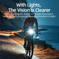 Phare de vélo LED rechargeable en ABS, batterie 4500mAh, charge Type-C, étanche, super lumineux 800LM, 5 modes, conduite nocturne