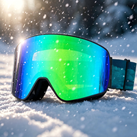 Masque de ski photochromique anti-buée, protection UV400, verres PC, monture intégrale en TPU, logo personnalisé OEM, multicolore, unisexe adulte