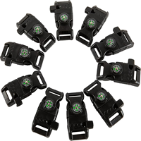 Boucle de sangle à dégagement rapide en plastique de 5/8 po pour bracelet en paracorde, idéale pour la survie en camping et les kits d'urgence