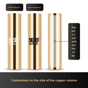 Mini sceau <span class=keywords><strong>de</strong></span> cire en laiton cylindrique timbre Logo personnalisé Image tampon encreur nom timbre livraison gratuite pour un matériau en verre monobloc - Product Image 4