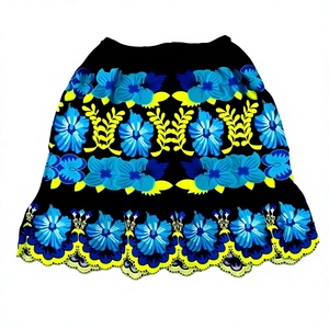 Robe d'été mini taille plus à motif floral avec détail à la taille, 100 % coton, vêtements élégants pour filles, par un fournisseur designer - Product Image 1