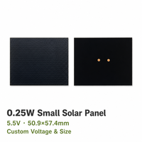 Panel Surya SMT Kecil Ramah Lingkungan ETFE IP67 Tahan Air 0.25W 0.5W 1W Ukuran Kustom 5V 6V 18V Modul PV Sunpower untuk Kipas Surya