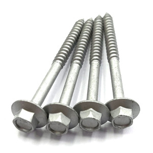 Tornillo autorroscante estructural para madera con cabeza hexagonal Ruspert gris y arandela grande - Product Image 1