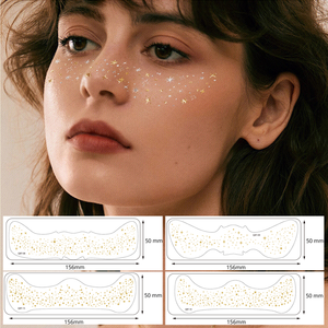 <b>Star</b> Heart <b>Gold</b> Foil Freckle Tattoo <b>Stickers</b> Water Transfer Temporary Face Makeup Glitter Freckles Tattoo <b>Sticker</b> for Girls - Product Image 1