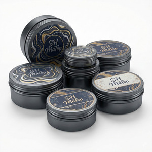 Personnalisation en gros de boîtes en aluminium plates et rondes de 50 g pour l'emballage du <span class=keywords><strong>caviar</strong></span> - Product Image 1