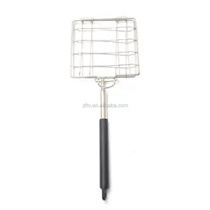 barbecue basket with handle portable outdoor camping barbecue rack suitable for shrimp, vegetables, barbecue oven