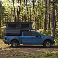 Mini-camping-car de luxe moderne et léger pour camion, à glissière escamotable, étanche, à coque rigide, pour expéditions tout-terrain, fabriqué sur mesure