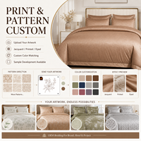 Ensemble de literie jacquard personnalisé OEM ODM, broderie de logo personnalisée, housse de couette, drap, taie d'oreiller, fabricant de literie d'hôtel