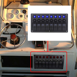 Marine <span class=keywords><strong>Bateau</strong></span> Voiture 8 Gang ON-Off Allumage Étanche Bascule Interrupteur À Bascule Panneau Disjoncteur pour RV Véhicule Camion <span class=keywords><strong>Remorque</strong></span> Yacht - Product Image 2