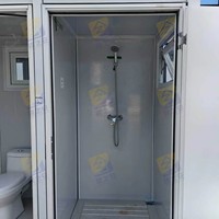 Ensemble WC mobile de luxe avec toilettes et douche séparées, 6.56ft 4ft 7.55ft