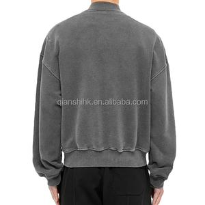 Haute qualité personnalisé coton éponge 1/4 sweat zippé pour hommes décontracté polaire col rond demi fermeture éclair pull coton à capuche - Product Image 3