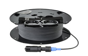 Kabel taktis portabel, kumparan kabel serat optik jaringan Drum lapis baja untuk peralatan penyiaran TV <span class=keywords><strong>Radio</strong></span> - Product Image 3