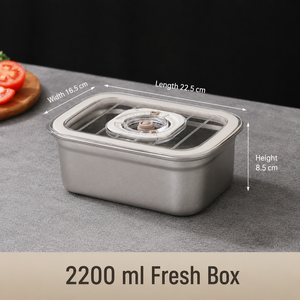 Fresh Box 2200ml Rectangular Airtight Food Container Plastic <b>Storage</b> Box <b>for</b> <b>Kitchen</b> Use - Product Image 1