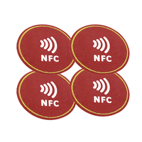 Kunden spezifisches wasserdichtes Material 13,56 MHz gewebte Etiketten für Kleidung NFC 213Chip Kleidung Hitze beständige Vliesstoff-Tags