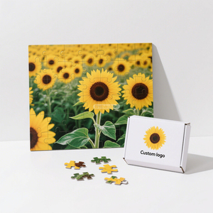 Bán buôn Cá nhân hoá biểu tượng tùy chỉnh hướng dương rompecabezas De 100 pcs giấy ghép hình câu đố cho bé trai - Product Image 3