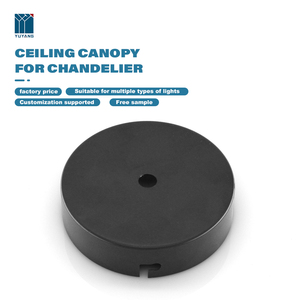 Mặt Dây chuyền ánh sáng màu đen chiếu sáng trần tán hiện đại màu đen trần núi Đèn chùm phần cứng - Product Image 1