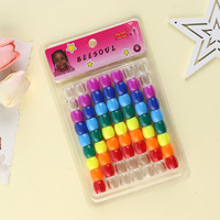 BELLEWORLD perles colorées pour enfants pour bijoux accessoires de bricolage accessoires de cheveux pour dreadlocks boîte d'emballage perle de poney en plastique