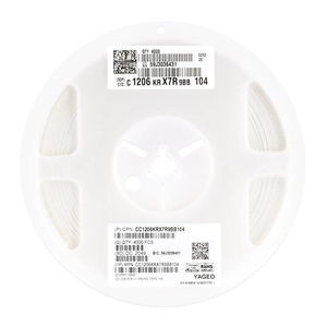 ตัวเก็บประจุเซรามิก 100NF 104 10% 50V 100V X7R 1206 MLCC CC1206KRX7R9BB104 CL31B104KBCNNNC GRM31C5C1H104JA01L - Product Image 1