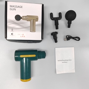 Pistolet de massage sans fil, 4 têtes de massage, thérapie musculaire des tissus profonds, moteur sans balais rechargeable par USB, 12 niveaux de vitesse, masseur corporel - Product Image 6