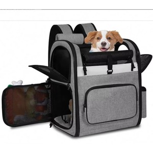 Free Sample Pet <b>Carrier</b> <b>Backpack</b> for Small Medium <b>Dogs</b> and Cats Large Space Foldable <b>Backpack</b> with Safety Lock Zipper and - Product Image 1
