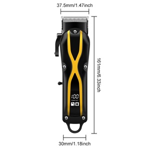 Tagliacapelli professionale Cordless per uomo calvo-LED Display rasoio ricaricabile con sistema olio e Kit di intaglio - Product Image 1