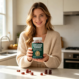 Lion's Mane Mushroom Vegan Gummies 60 Count Non-GMO Cognitive Support Focus Clarity <b>Memory</b> Daily Dietary Supplement - Product Image 2