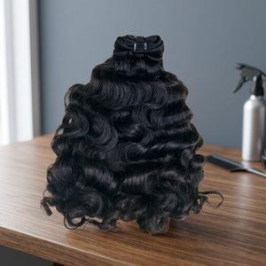 VGP Mèches de cheveux humains indiens Remy bruts, cheveux de temple vierges, extensions à double trame machine, 100g - Product Image 2