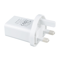 Chargeur mural USB certifié CE UKCA 5V1A 5V2A avec prise UK, adaptateur de charge rapide pour téléphone portable et tablette