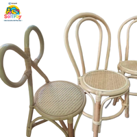 Mignon neutre lavande bleu jaune enfants chaise fête location anniversaire événement rotin canne chaise doux jouer enfants enfant chaise en location