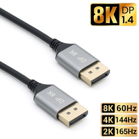 Xput 8K 4K mince lumière DP câble Audio vidéo coaxial DP 1.4 Version mâle PC ordinateur portable TV HDTV connexion ordinateur