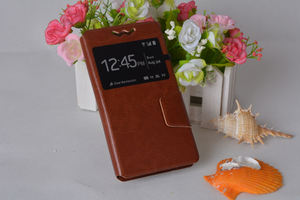 Window View Slide Universal Size 3D PU Leather Flip Smartphone Case For <span class=keywords><strong>BQ</strong></span> For Nokia 105 - Product Image 3