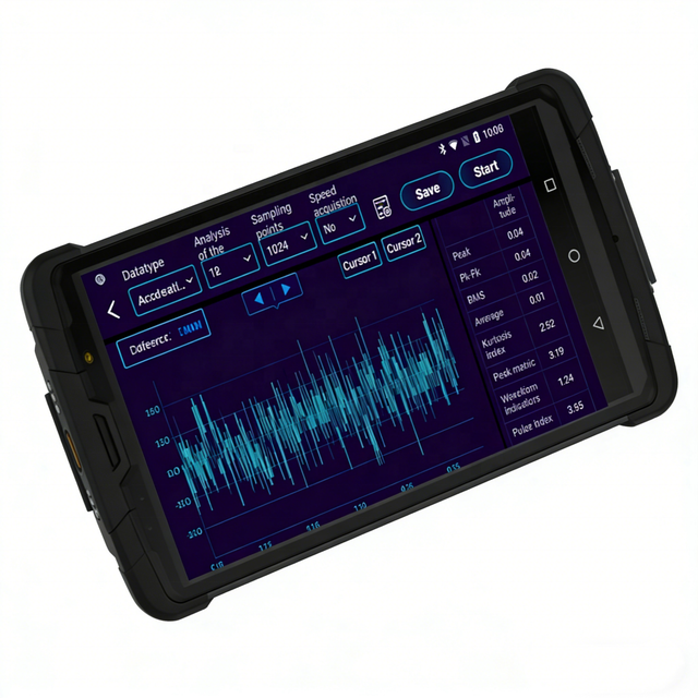 Compact Handheld Bearing Fault Diagnostic Machine Vibration Signal Collector for Maintenance Service Company