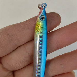 Nuevo Señuelo de Pesca Luminoso de Metal para Agua Salada, de Larga Distancia y Hundimiento Rápido, con Anzuelos Auxiliares, 7g 28g 100g - Product Image 4