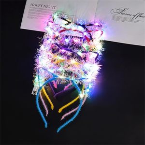 Serre-tête lumineux LED clignotant pas cher, bandeau lumineux pour fêtes, serre-tête fantaisie en plastique pour décorations de fête - Product Image 2