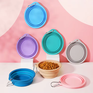 Oksilicone Collapsible Silicone Pet Bowl Travel Dog <strong>Slow</strong> <strong>Feeder</strong> <strong>Cat</strong> Food and Water Bowls Rounded <strong>Feeders</strong> - Product Image 5