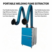 Extracteur de fumées de soudage à double bras 3,0 kW, collecteur de poussière et de fumée de soudage portable pour atelier de soudage