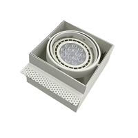 Spot LED blanc moderne à têtes simples ou doubles Spot de plafond rectangulaire encastré pour une utilisation en intérieur