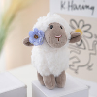 Porte-clés Mignon Mini Mouton en Peluche Dessin Animé, Jouet en Peluche 3D Doux et Moelleux, Breloque de Sac en Forme de Chèvre Kawaii ou Agneau