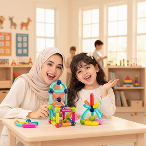 Bâtons de construction magnétiques, jouet magnétique coloré pour enfants - Product Image 5
