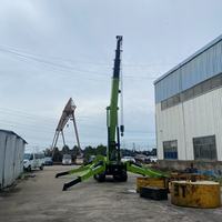 Grue araignée lourde de 10 tonnes, structure pliable, utilisation simple, capacité de franchissement puissante, élévateur pour projets miniers en montagne