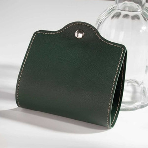 Clip para mascarilla de cuero PU, clip portátil para almacenamiento de mascarillas desechables para exteriores, organizador de mascarillas minimalista de estilo coreano. - Product Image 3