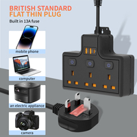 2025 nouvelle norme britannique multi-prise parasurtenseur multiprise avec ports USB extension de prise de courant extension de prise de courant